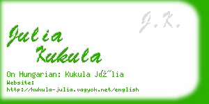 julia kukula business card